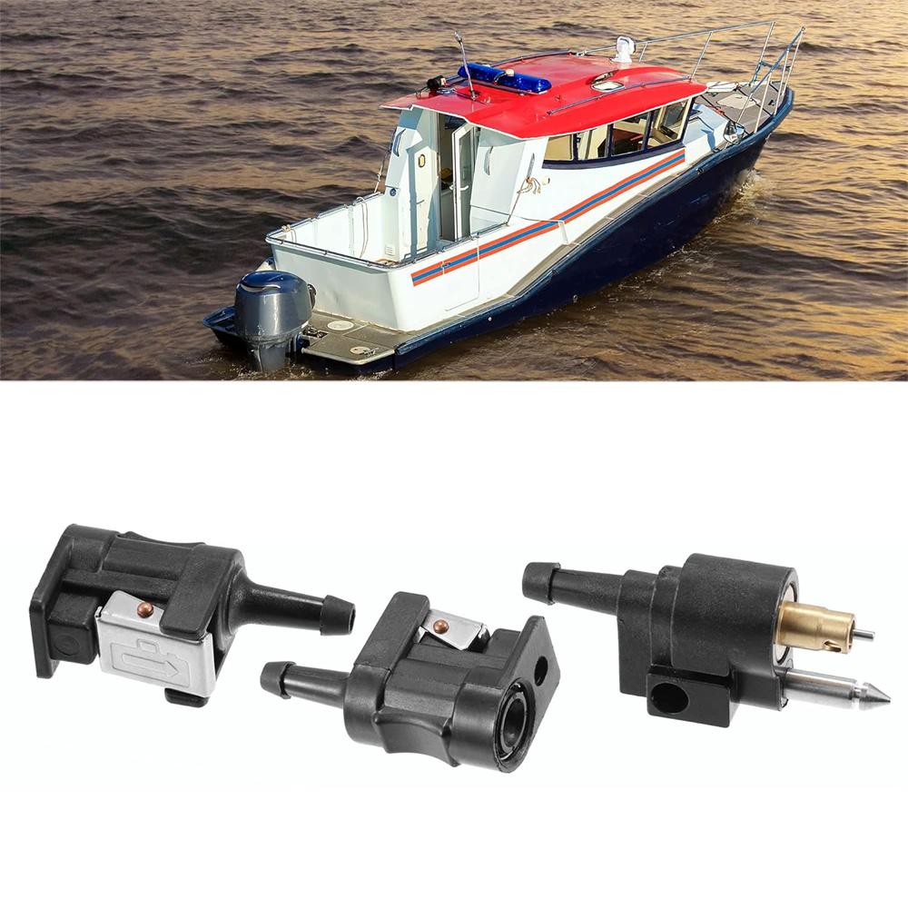 Комплект из 3 штук Топливный коннектор для шланга лодочного мотора Черный для подвесных моторов Yamaha