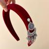Ретро-повязка на голову с колокольчиком и кисточками, бархатная китайская боковая заколка, креативный этнический обруч для волос для женщин