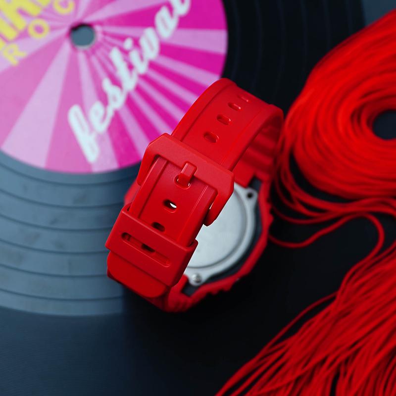 Casio Мужские часы Red Series GA-2100-4A с жидкокристаллическим и аналоговым двойным дисплеем(Watch8--)