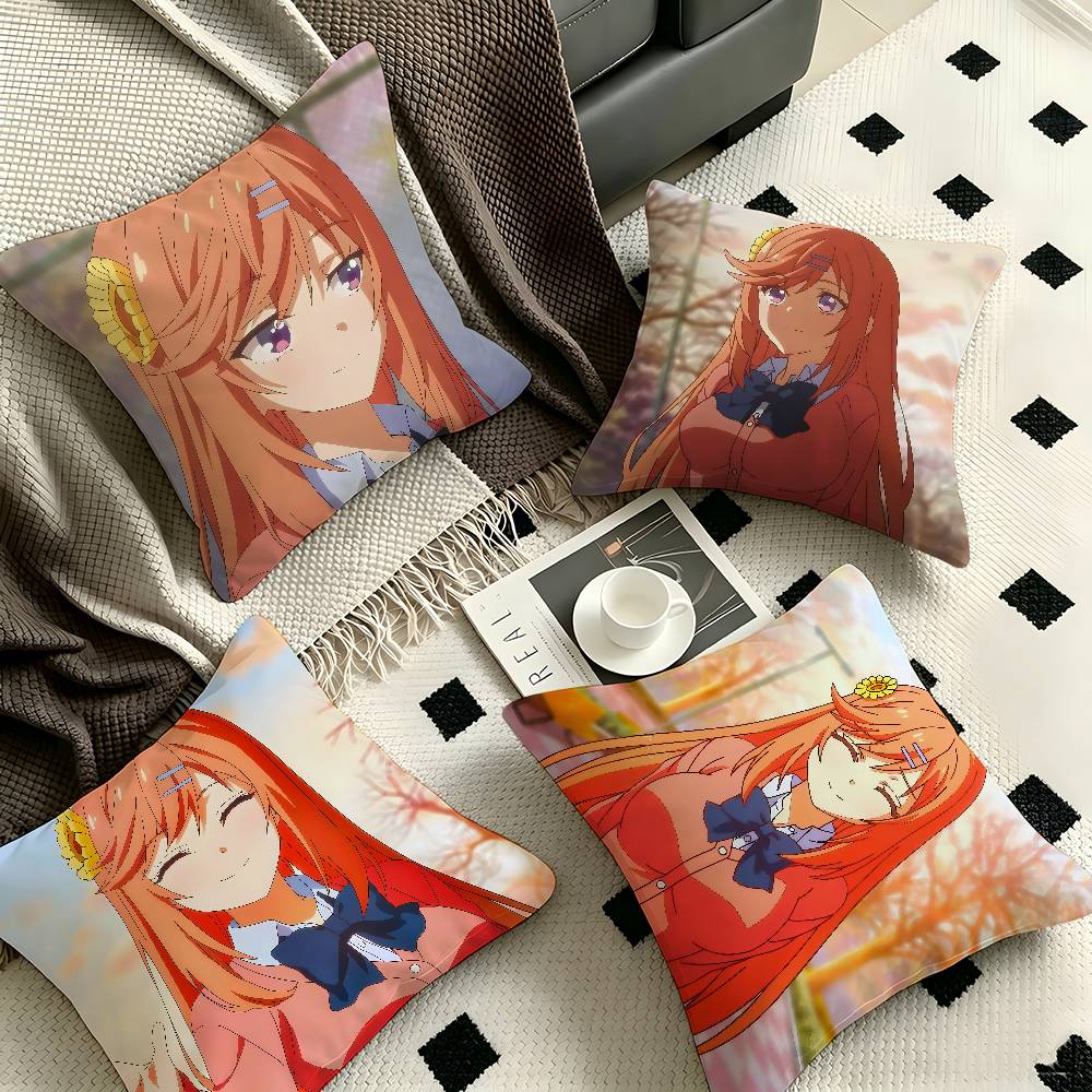 1pc Nazuna Asahina Classroom Of The Elite Pillow Case Fashion Square Pillowcase Bedroom Sofa Room Ins Decoration Leisure