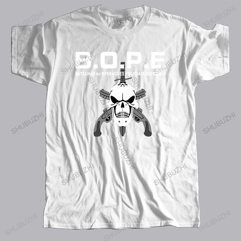Мужская летняя хлопковая футболка BOPE Tropa De Elite Бразилия Специальные элитные войска Военная футболка мужская с двух сторон военная Повседневная футболка