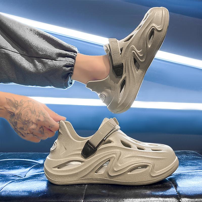 Мужские уличные сандалии Спортивные тапочки Пляжные шлепанцы Дышащие сабо Мужские и женские повседневные садовые туфли Нескользящие мужские уличные сандалии