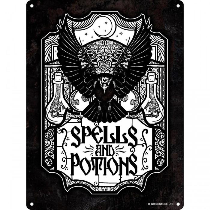Grindstore Миниатюрная жестяная табличка с заклинаниями и зельями
