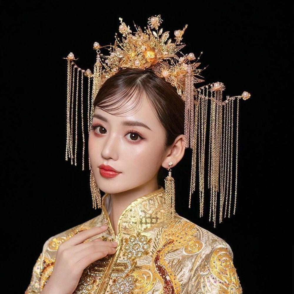 Сверкающее свадебное украшение для головы с клипсой для уха Корона Феникса Модная корона Заколка для волос Аксессуары для волос