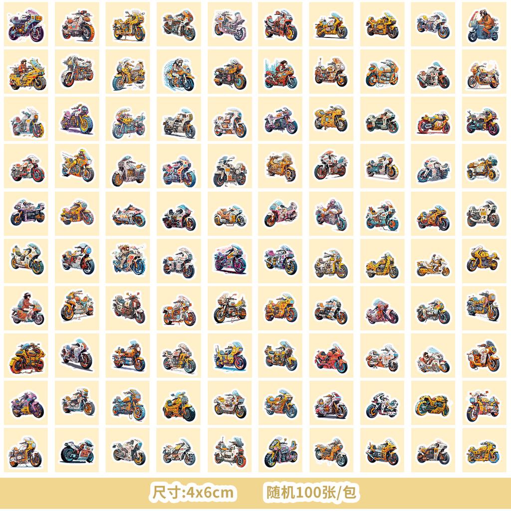 50/100 Transportation Stickers Mobile Phone Water Cup Waterproof Decorative Stickers Children DIY Hand Account Stickers