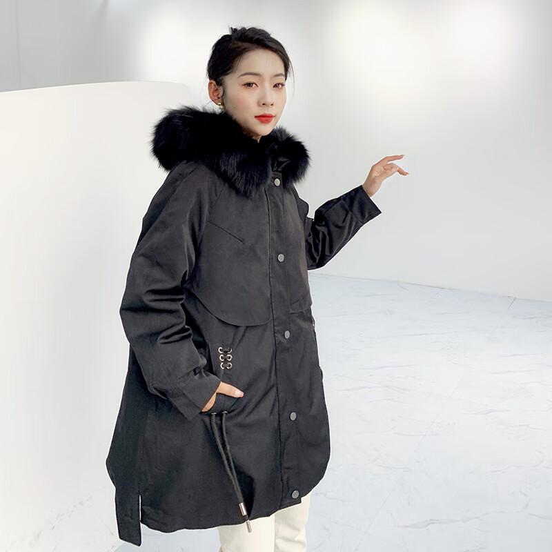 Kaiser Женская зимняя парка с капюшоном, подкладкой из лисьего меха и кролика