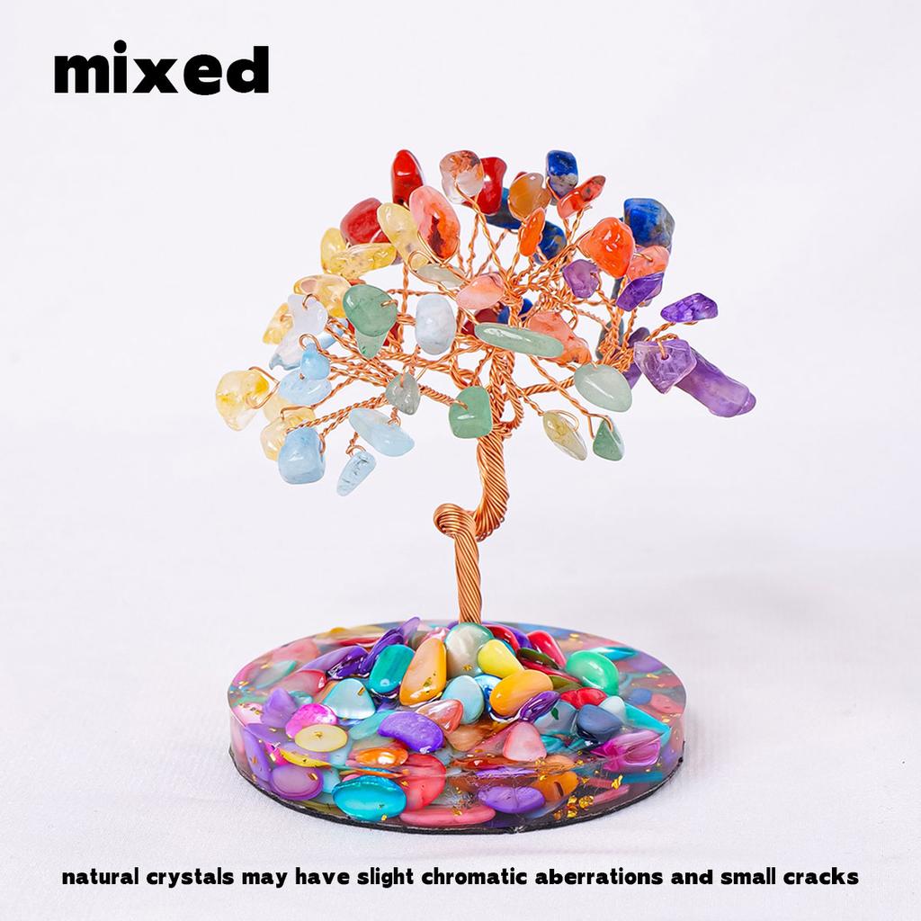 1 шт. Натуральные камни, 7 чакр, лечебные кристаллы, камни, дерево, домашний офис, стол, гостиная, украшение по фен-шуй для удачи, домашний декор