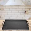 Iron Griddle Pan, Portable Universal Flat Top Plate with Handle for Parties Cooking Gas Grill