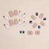 Французские накладные ногти Короткие круглые кончики ногтей Модные накладные ногти для салона