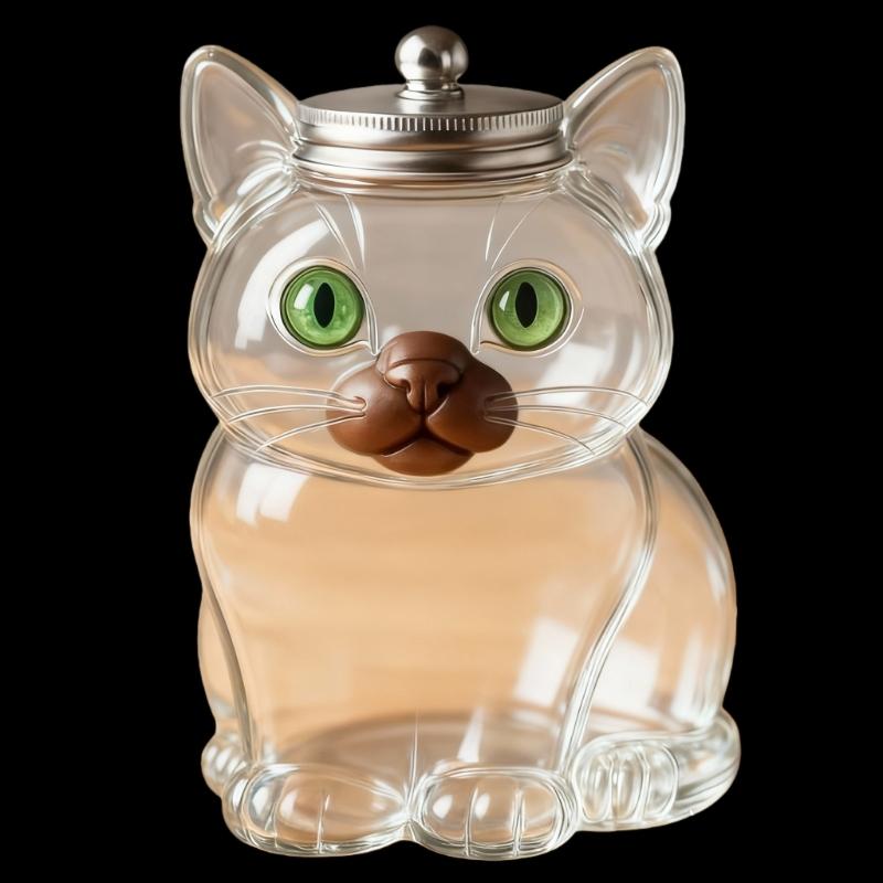 Dog Themed Airtight Glass Snacks Jar With Secure Lid For Storing Cookie Coffee Bean Pet Treats Kitchen Organizers