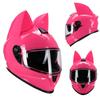 3C Certified Cat Ear Full Face Helmet Electric Motorcycle Commute All Season Bluetooth Ready