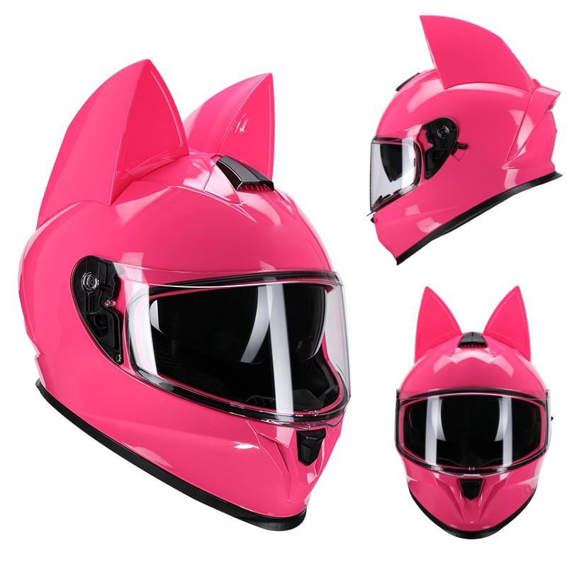 3C Certified Cat Ear Full Face Helmet Electric Motorcycle Commute All Season Bluetooth Ready