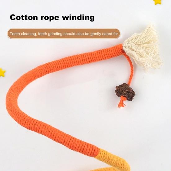 Cat Teething Chew Toys Gum Protection Boredom Relief Toys Interactive Bite-resistant Dental Cotton Rope Toys for Cats Indoor Interaction