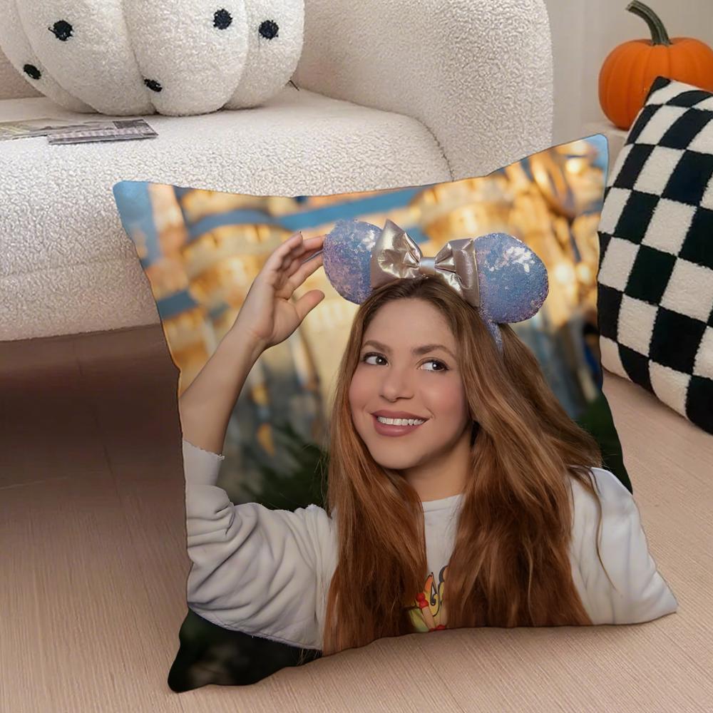 popsinger SShakiras Cushion Cover Throw Pillow Cover Hidden Button Durable Polyester Chair Cushion