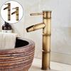 Bathroom Vanity Faucet Single Handle Hole Bathroom Sink Faucet Basin Mixer Tap Antique Brass Supply Hose Tap Hot Cold Water