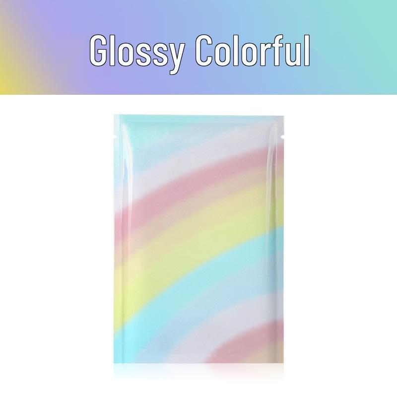 Цветные пакеты из алюминиевой фольги с плоским дном для упаковки масок и порошков