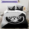 Raiders Football Legacy Printed Pattern Duvet Cover Set – includes 1 duvet cover and 2 matching pillowcases Bedroom decor Christmas gifts