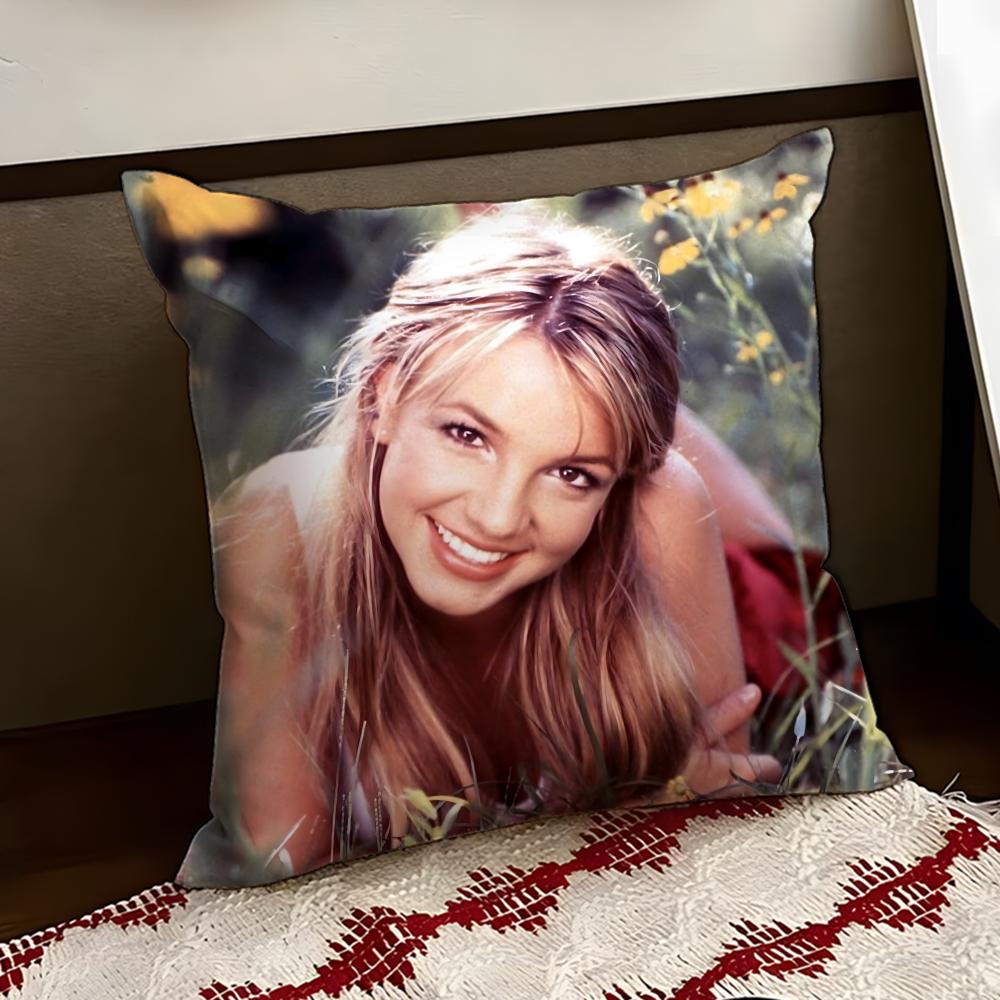 Singer BBritney Spears Cushion Cover Reversible Soft Durable Pillow Cover Home Car MultiScene Use for Daily Comfort