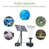 10W Solar Fountain Pump with 6 Nozzles Solar Powered Water Pump Kit For Outdoor Floating Pool Pond Garden Fountain Decoration