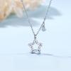 Night Sky Star Necklace Female Smart Beating Heart Pentagram Collarbone Chain Temperament Light Luxury Gift