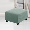 Jacquard Ottoman Stool Cover Furniture Protector Covers Stretch Square Removable Footstool Sofa Slipcovers Washable Chair Covers