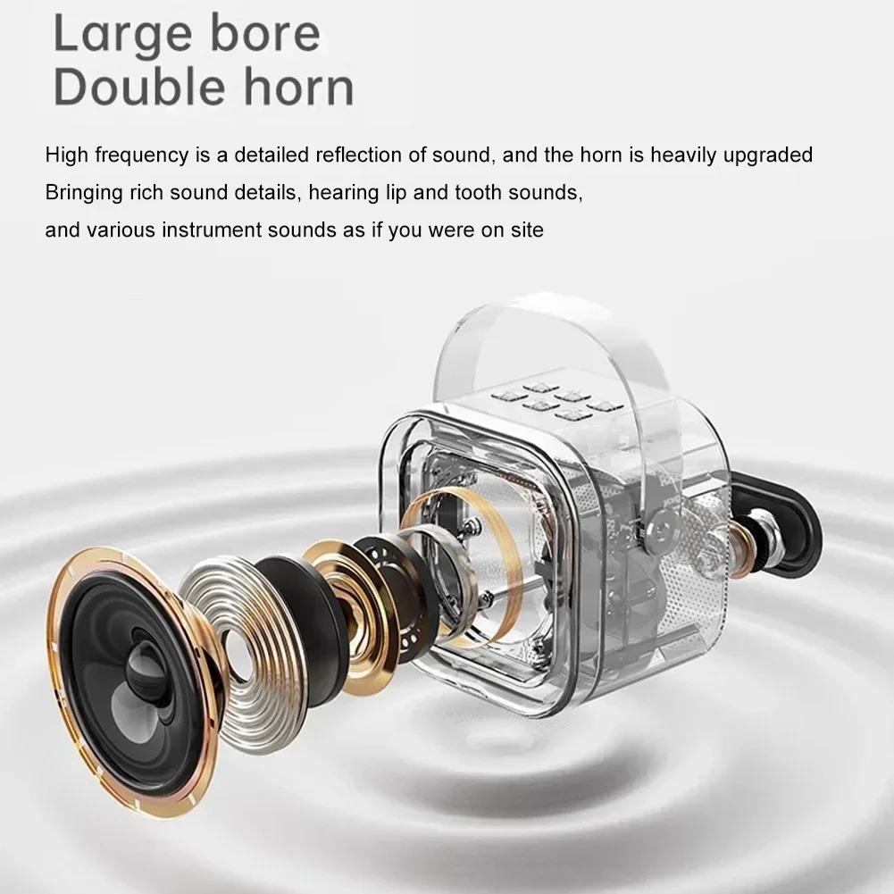 Bluetooth-караоке-машина, портативная акустическая система 5,3 PA с 1-2 беспроводными микрофонами, домашнее семейное пение, детские подарки