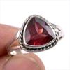 Натуральный гранат драгоценный камень 925 пробы серебро ювелирное кольцо размер 5.5 l3s01