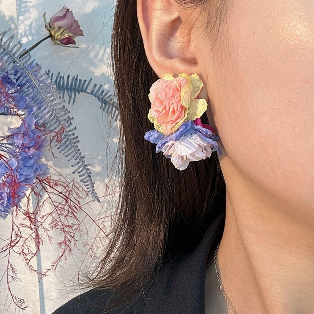 Flower Beach Bohemian Flower Drop Earrings Fresh Earrings Women Earrings Korean Style Jewelry
