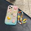 Ins корейский милый 3d кролик желтая утка кронштейн чехол для телефона для Iphone 14 13 12 11 Pro Max прекрасный противоударный мягкий чехол с кроликом принципиально