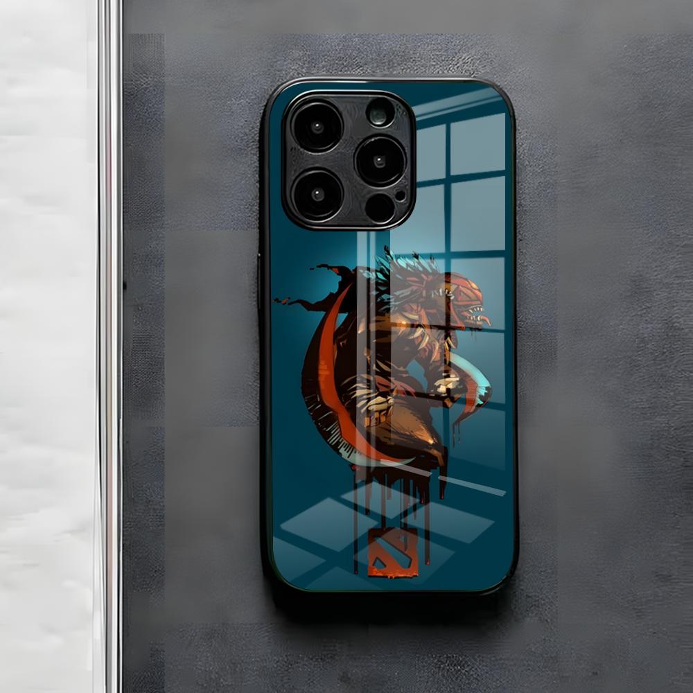 Чехол для телефона D-Dota 2 Для IPhone 17 Air 16 E Pro Max 15 14 13 Mini 12 Pro 11 Max Plus Черная Стеклянная Крышка