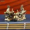 Brass "Horse To Success" Figurine - Feng Shui Wealth Statue With Gourd  Coins For Home Office Decor