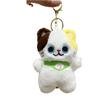 Adorable Multicolor Plush Cat Keychain Soft Toy Cute Bag Charm Gift For Cat Lovers