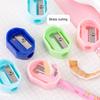 10Pcs Children Manual Pencil Sharpener Candy Color Pencil Sharpener Reusable Portable Mini Pencil Sharpener School Supplies