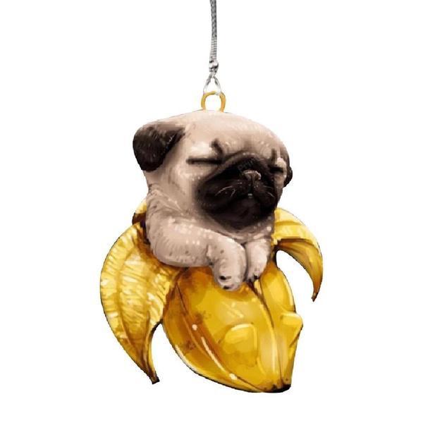 2D милый кот щенок автомобиль подвесной каменный котенок собака имитация модели креативный декор интерьера автомобиля животное акриловый кулон детская игрушка в подарок