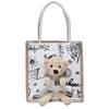 Simple Fashion Cute Bear Handbag Cartoon Canvas Bag Portable Fabric