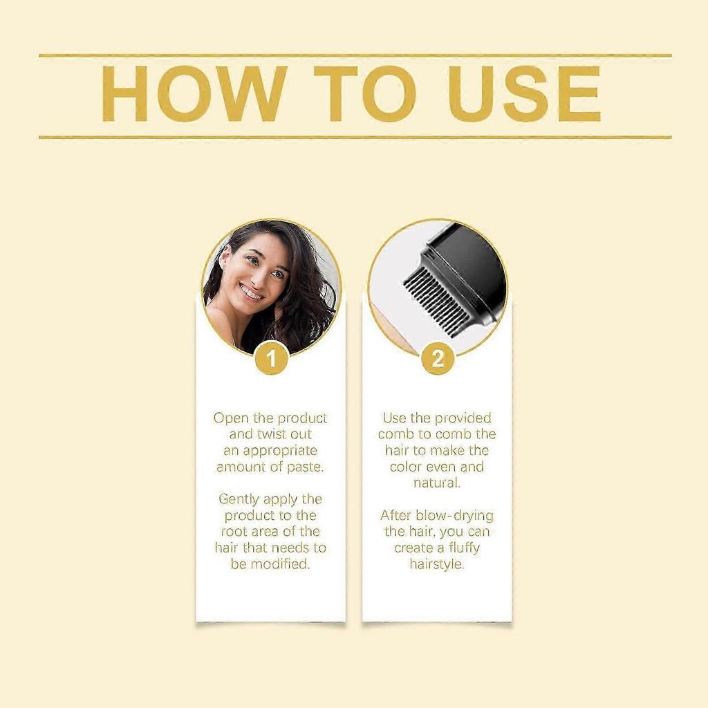 Dark Brown Hair Root Touch-Up Stick | Portable, Quick Grey Coverage for Natural, Fluffy Hairstyles | Easy, Safe, Travel-Friendly Hair Color Solution