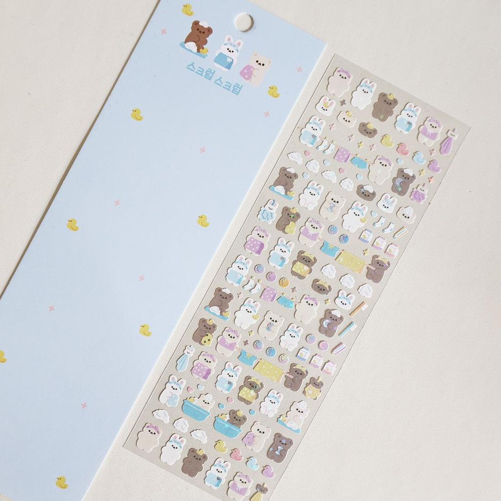 Корейский популярный ПЭТ горячий серебряный лазер DIY Goo Card Декоративные наклейки из материала