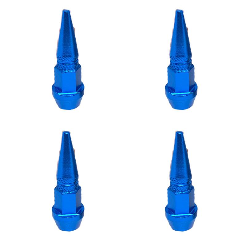 Bullet Valve Caps Car Motorcycle Wheel Tire Valve Caps Alloy Spike Shaped Aluminum Car Styling Auto Exterior Accessories 4Pcs