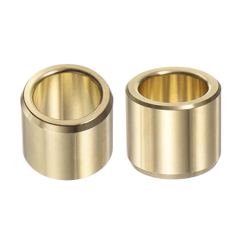 HARFINGTON 2pcs Sleeve Bearings 1/2" Bore 5/8" OD 1" Length Wrapped Oilless Bushings Brass Alloy for Transmission Conveyor Systems