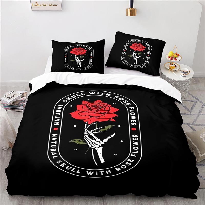 Женский Девочки Art Rose Flowers 3D Пододеяльник Комплект с Наволочкой Элегантный Цветочный Постельный Комплект Европа/Австралия/США Королева Размер King