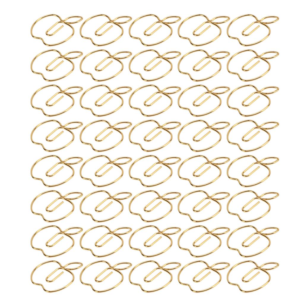 40 шт. скрепок в форме золотых яблок, креативная личность, большой размер, скрепка для поделок для дома, офис