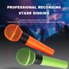 Зеленый микрофон, ручной микрофон, профессиональный динамический микрофон с переключателем, подходит для записи живых выступлений