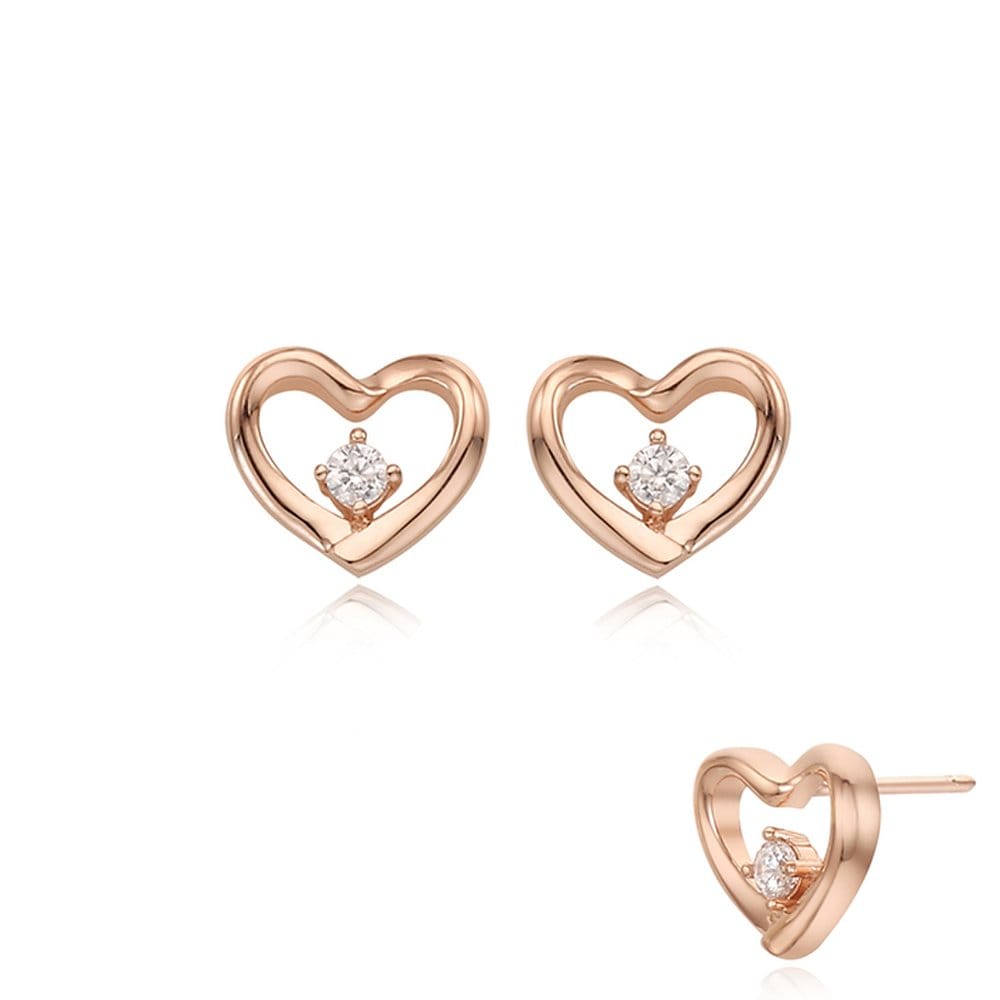 STONEHENGE Silver Heart Earrings Sc1430