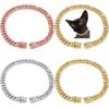 Glamorous Gold Dog Collar Necklace With Sparkling Rhinestones