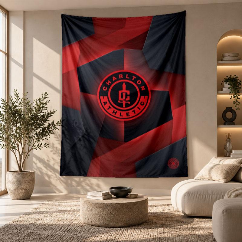 Decorative Tapestry,Charlton Athletic FC Printed Wall Art, Lightweight Wall Hanging For Bedroom Background