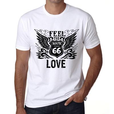 Мужская винтажная футболка Футболка с рисунком Feel The Love White