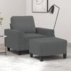 VidaXL Armchair with Footrest Dark Grey 60 Cm Fabric, Sofa, Armchair, TV Armchair, Single Sofa, Sofa, Recliner Sofa, 3201144