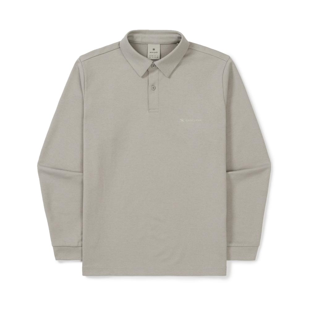 [Snowpeak] Polo Long Sleeve T-shirt Warm Gray (S25FMFPS10)