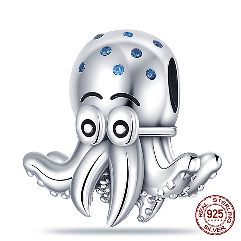 100% подлинное серебро 925 пробы, коллекция Ocean, морская раковина, черепаха и каблуки, подвеска с бусинами для оригинального браслета