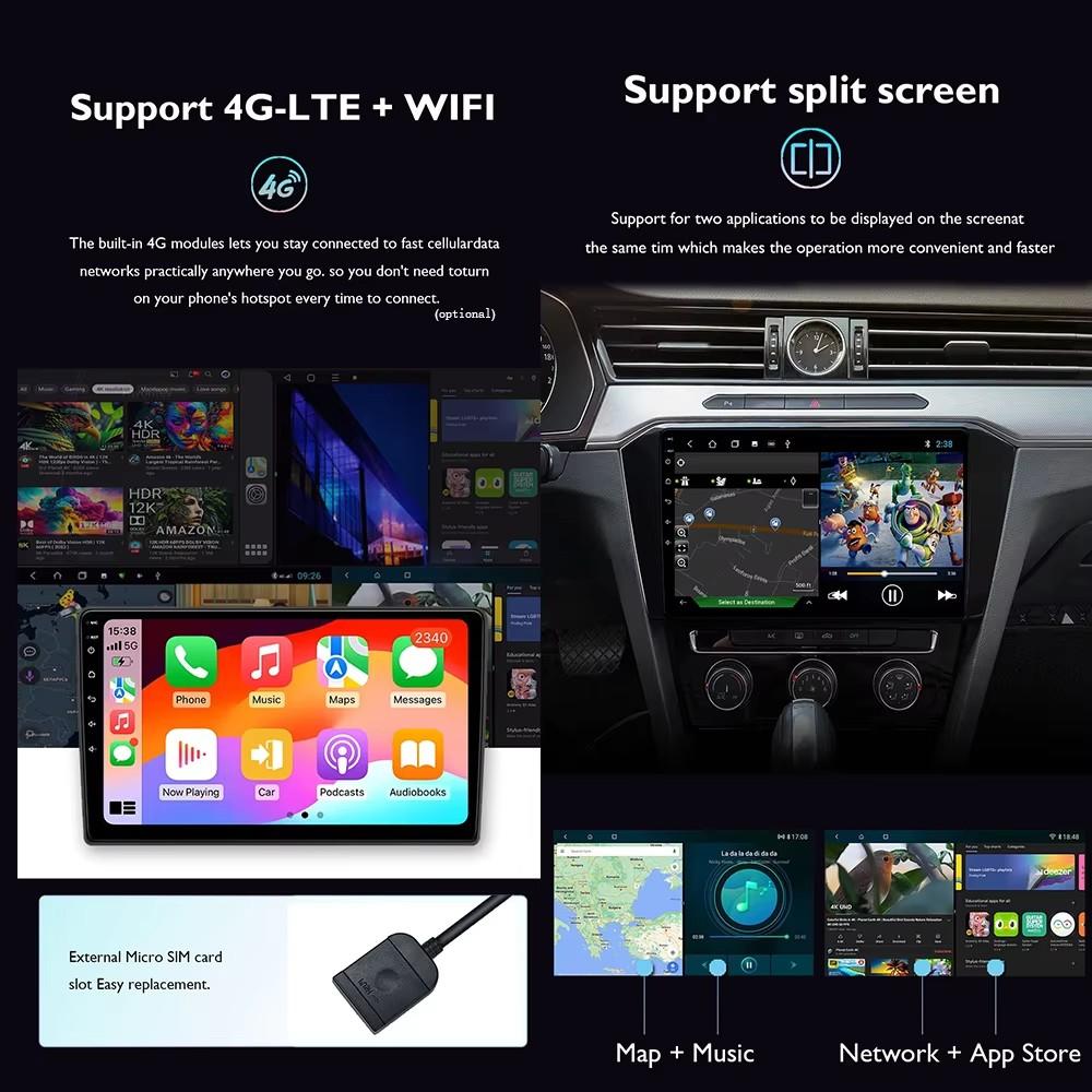 Для Kia RIO Stonic YB 2016 2017 2018 2019 2020 2021 2022 Android 14 Carplay Автомагнитола GPS Мультимедиа Видеоплеер Нет 2 din